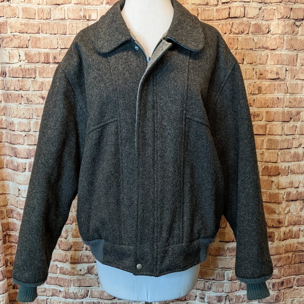John Weitz by Alberdeen Wool Bomber Jacket Size 42